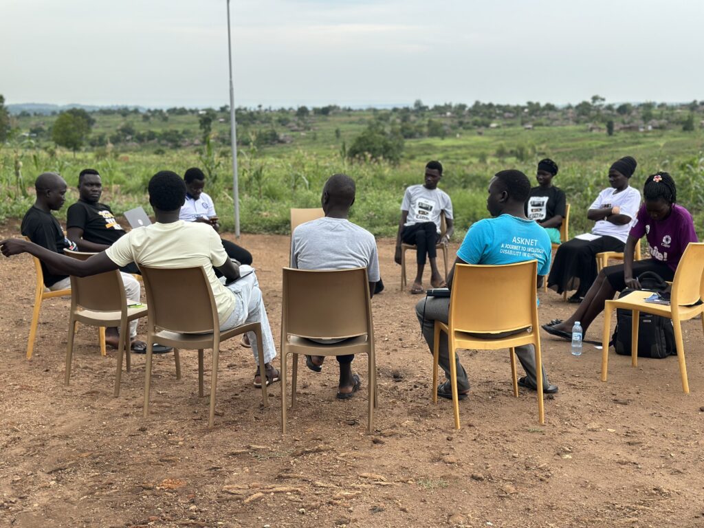 People sited together